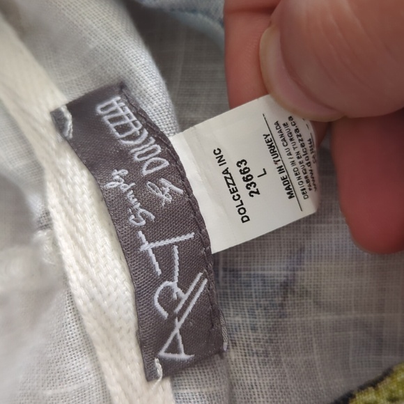 Dolcezza 100% Linen Hooded Abstract Art Jacket - Picture 7 of 11